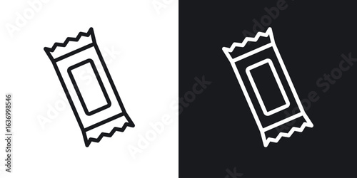 Candy-bar vector icon. Design graphic in outline style illustration.