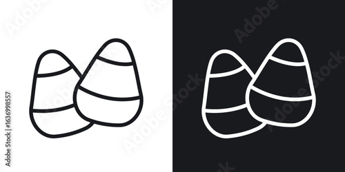 Candy Corn vector icon. Design graphic in outline style illustration.