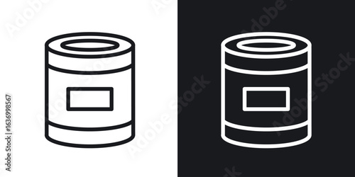 Can food vector icon. Design graphic in outline style illustration.