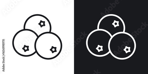 whiteberries vector icon. Design graphic in outline style illustration.