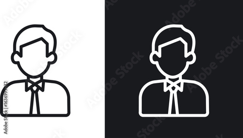Admin vector icon. Design graphic in outline style illustration.