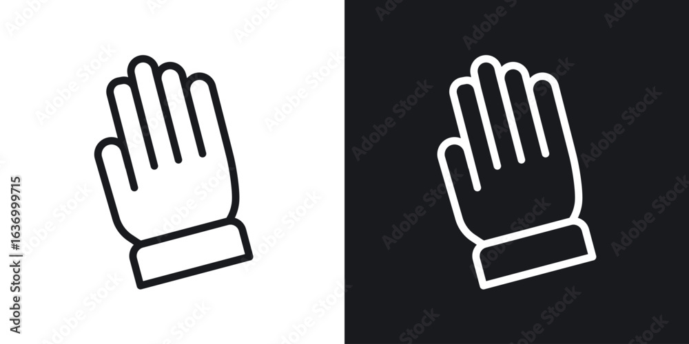Fototapeta premium Hand vector icon. Design graphic in outline style illustration.