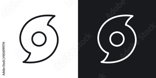 Hurricane vector icon. Design graphic in outline style illustration.