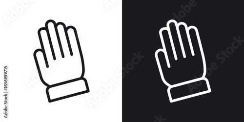 Hand vector icon. Design graphic in outline style illustration.