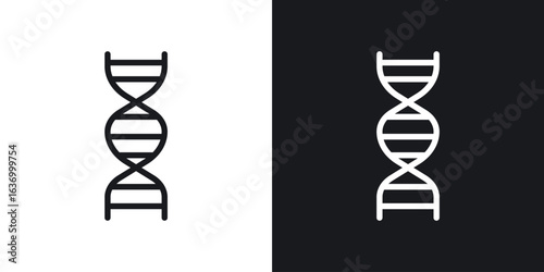 DNA vector icon. Design graphic in outline style illustration.