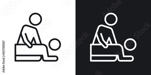 Massage vector icon. Design graphic in outline style illustration.