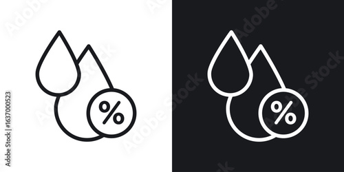 Humidity vector icon. Design graphic in outline style illustration.