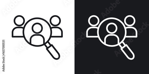 Hiring vector icon. Design graphic in outline style illustration.