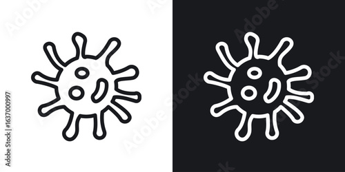 Bacteria vector icon. Design graphic in outline style illustration.