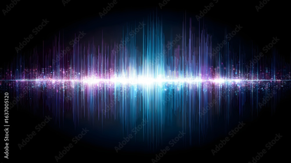 Obraz premium Abstract visual representation of audio waves.