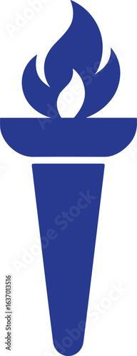 Blue Torch Flame Icon