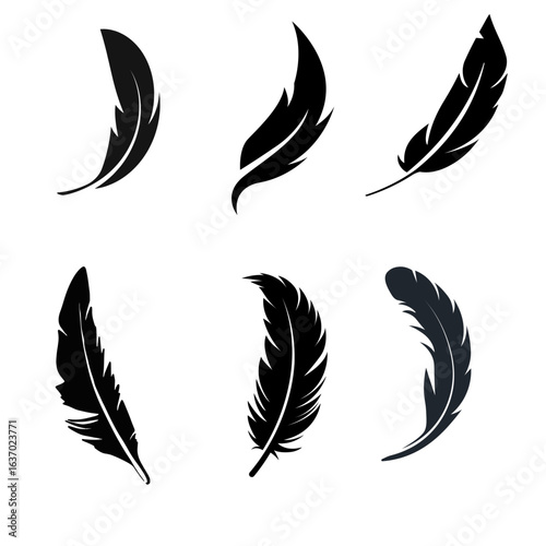 A delicate white feather drifts gracefully in the air, symbolizing lightness, purity, peace, and gentle beauty.