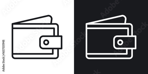 Wallet icon web design element. line icon