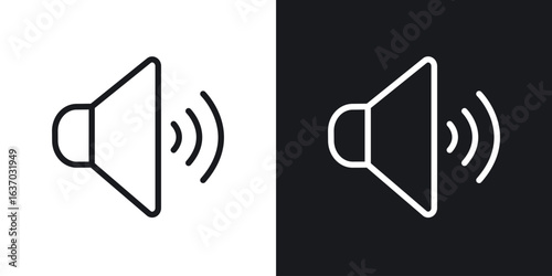 Volume icon web design element. line icon