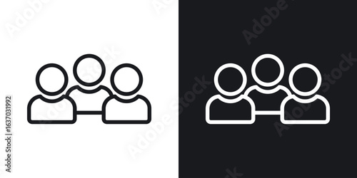 Users icon web design element. line icon