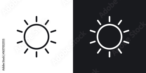 Sun icon web design element. line icon