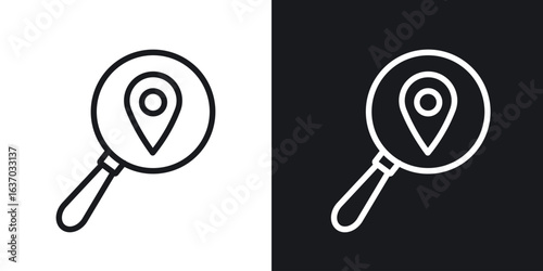 Search Location icon web design element. line icon