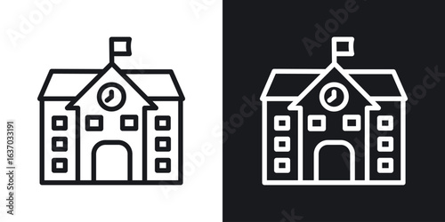 school icon web design element. line icon