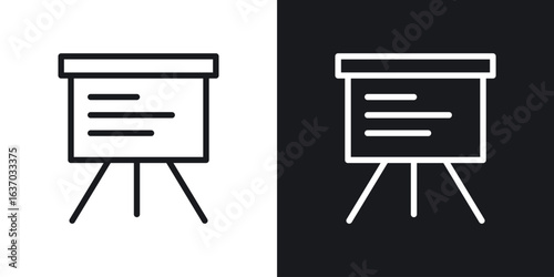 Presentation icon web design element. line icon