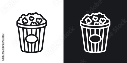 Popcorn icon web design element. line icon