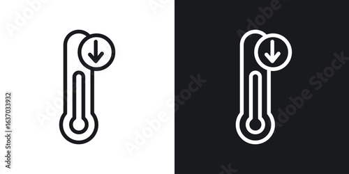 Low Temperature icon web design element. line icon