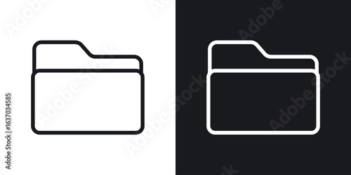 Folder icon web design element. line icon