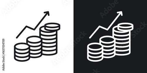 Earning icon web design element. line icon