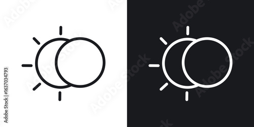 Eclipse icon web design element. line icon