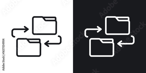 Data transfer icon web design element. line icon