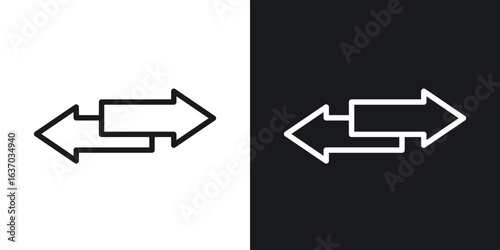 Data transfer icon web design element. line icon