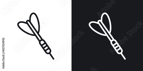 Dart icon web design element. line icon