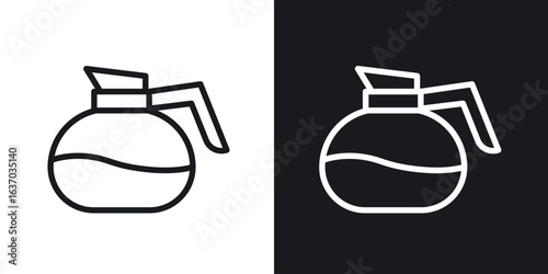 Coffee pot icon web design element. line icon