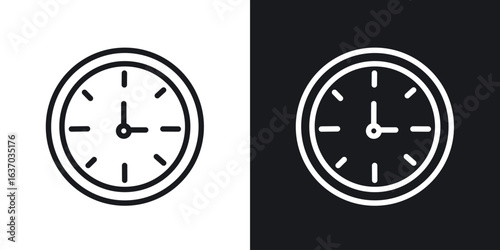 Free Download Clock icon web design element. line icon - GFXLoad