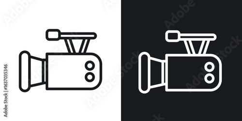 Camcorder icon web design element. line icon