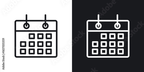 Calendar icon web design element. line icon