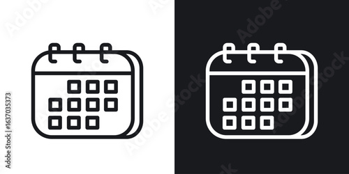 Calendar icon web design element. line icon