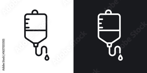 Blood transfusion icon web design element. line icon