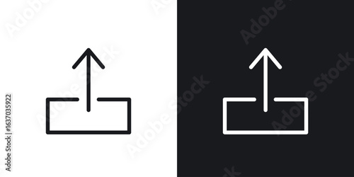 Upload icon web design element. line icon