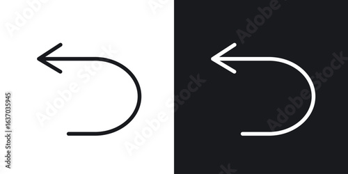 Undo icon web design element. line icon