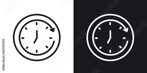 Time forward icon web design element. line icon