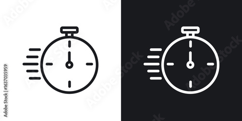 Time fast icon web design element. line icon