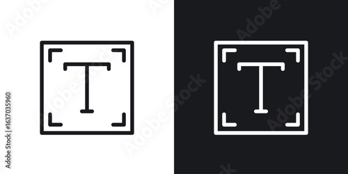 Text icon web design element. line icon