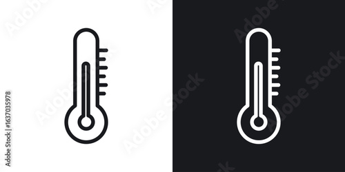 Temperature icon web design element. line icon