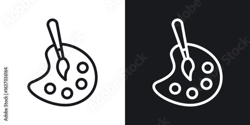 Palette icon web design element. line icon