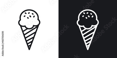 Ice cream icon web design element. line icon