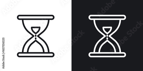 Hourglass icon web design element. line icon