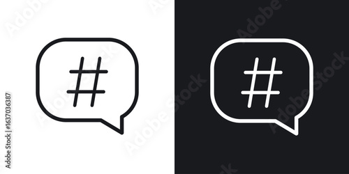 Hashtag icon web design element. line icon