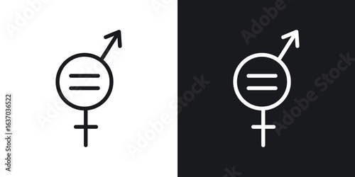 Equality icon web design element. line icon