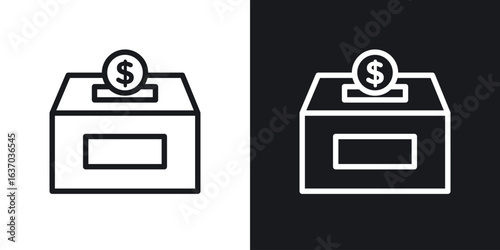 Donate icon web design element. line icon