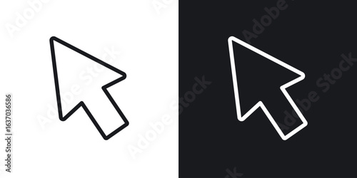 Cursor icon web design element. line icon